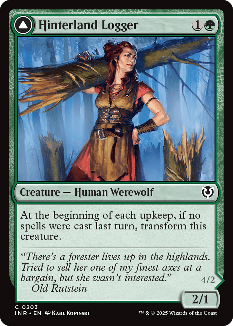 Hinterland Logger (INR-203) [Innistrad Remastered] MTG Single Wizards of the Coast