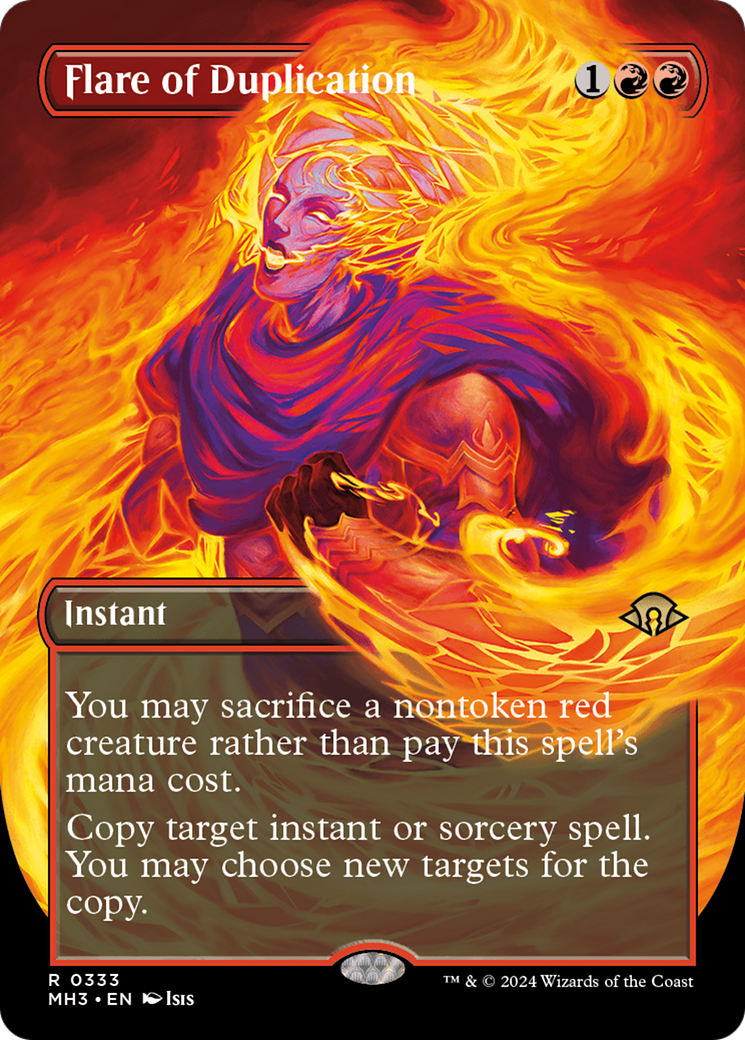 Flare of Duplication (MH3-333) [Modern Horizons 3] (Borderless) Foil MTG Single Wizards of the Coast