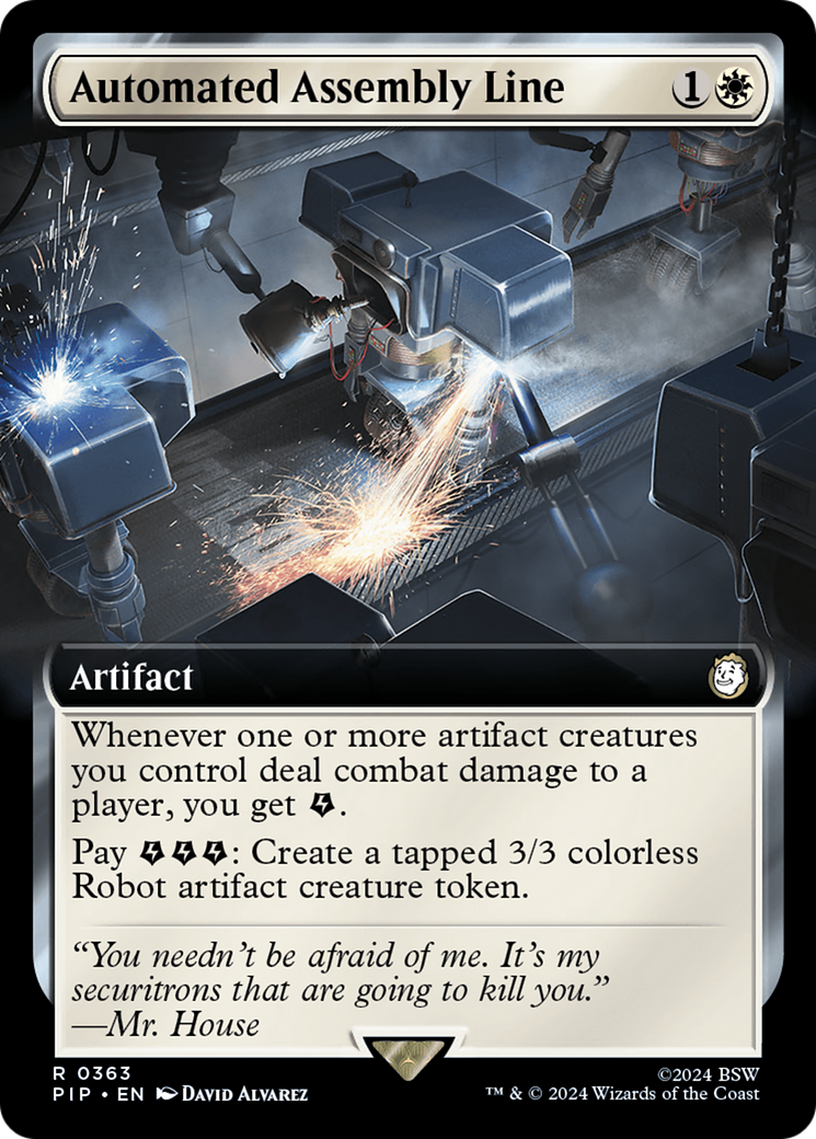 Automated Assembly Line (PIP-363) [Fallout] (Extended Art) Foil MTG Single Wizards of the Coast