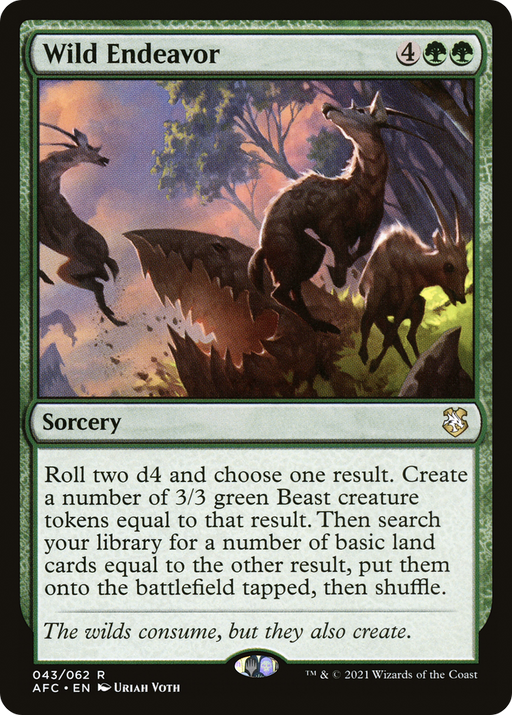Wild Endeavor (AFC-043) [Forgotten Realms Commander] MTG Single Wizards of the Coast