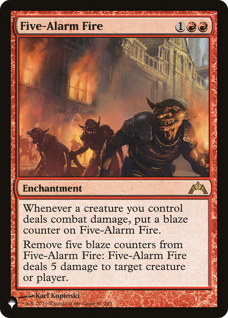 Five-Alarm Fire (LIST-GTC-91) [Mystery Booster] The List MTG Single Wizards of the Coast