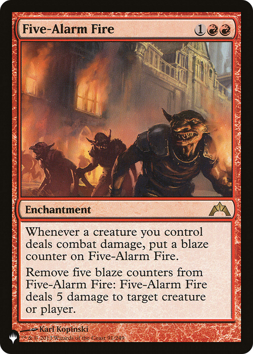 Five-Alarm Fire (LIST-GTC-91) [Mystery Booster] The List MTG Single Wizards of the Coast