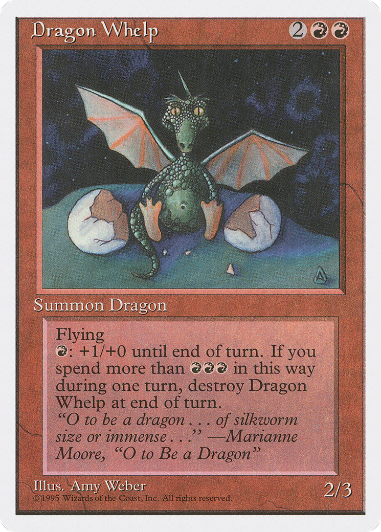 Dragon Whelp (4ED-186) [Fourth Edition] MTG Single Wizards of the Coast