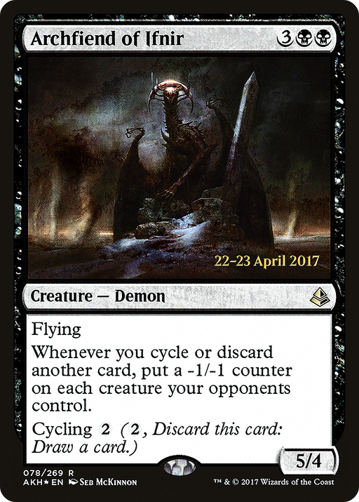 Archfiend of Ifnir (PRE-078) [Amonkhet Promos] Foil MTG Single Wizards of the Coast