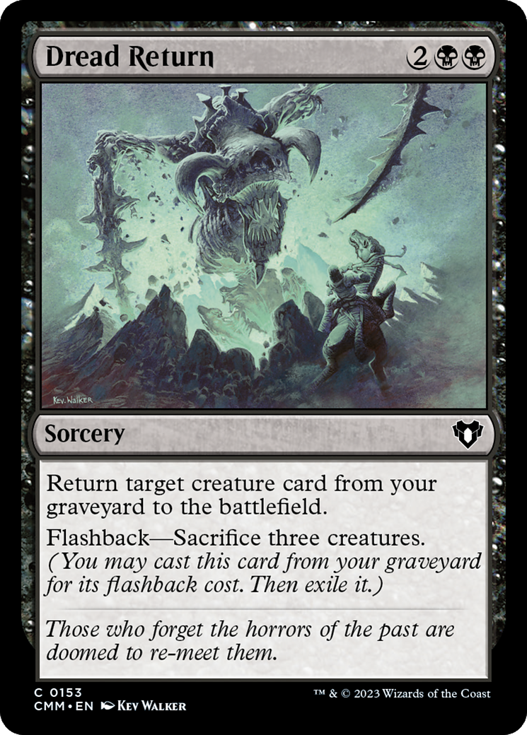Dread Return (CMM-153) [Commander Masters] MTG Single Wizards of the Coast