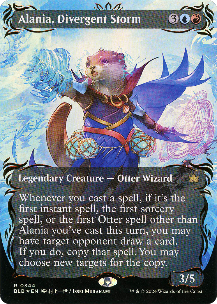Alania, Divergent Storm (Raised Foil) (BLB-344) [Bloomburrow] (Showcase) (Borderless) Foil MTG Single Wizards of the Coast