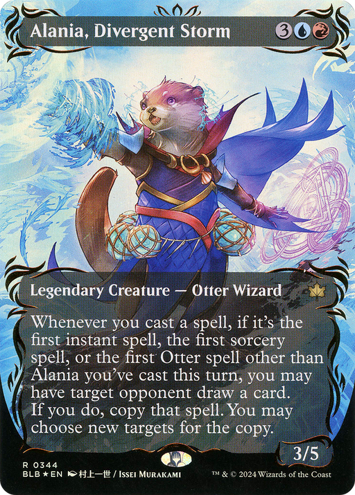 Alania, Divergent Storm (Raised Foil) (BLB-344) [Bloomburrow] (Showcase) (Borderless) Foil MTG Single Wizards of the Coast