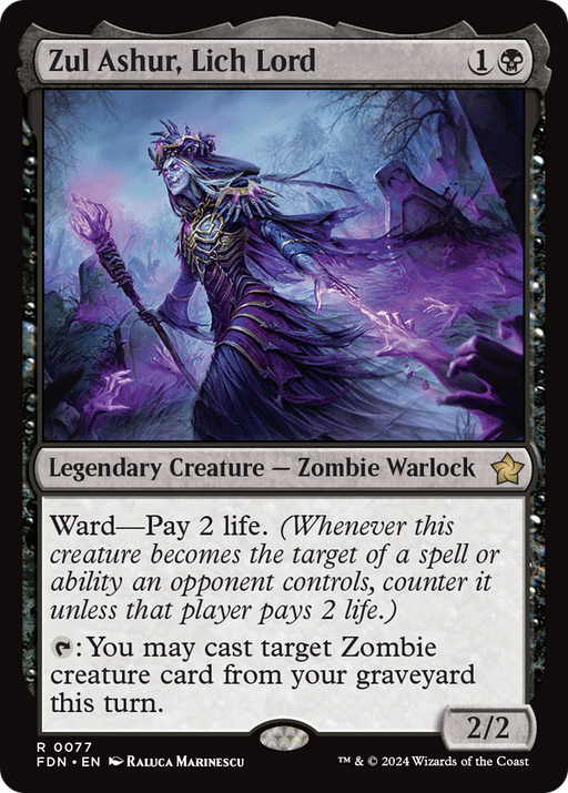Zul Ashur, Lich Lord (FDN-077) [Foundations] MTG Single Wizards of the Coast