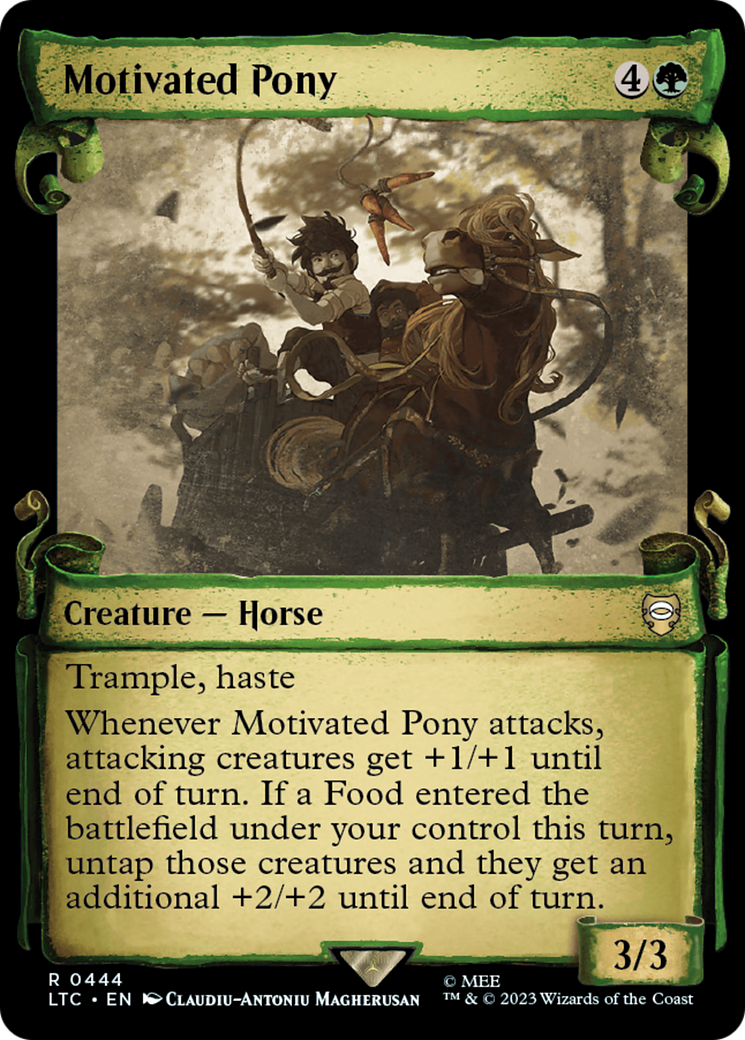 Motivated Pony (LTC-444) [Tales of Middle-earth Commander] (Showcase) Foil MTG Single Wizards of the Coast
