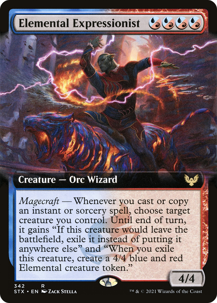 Elemental Expressionist (STX-342) [Strixhaven: School of Mages] (Extended Art) MTG Single Wizards of the Coast