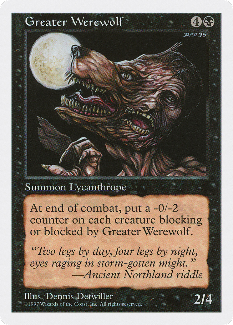 Greater Werewolf (5ED-) [Fifth Edition] MTG Single Wizards of the Coast
