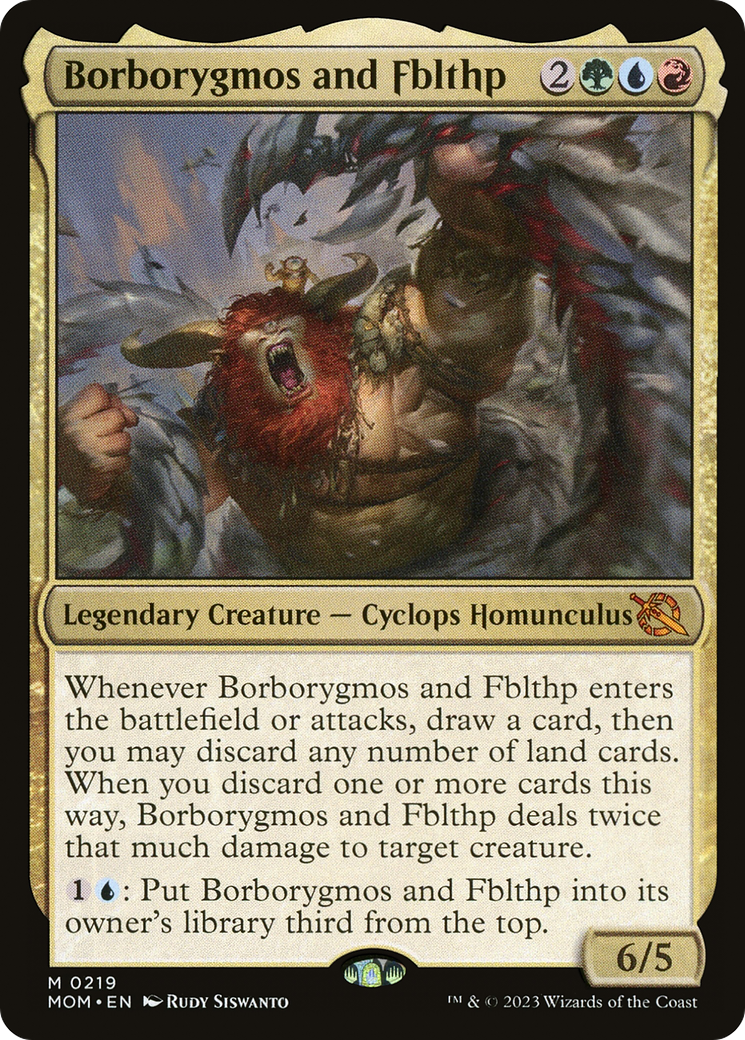 Borborygmos and Fblthp (MOM-219) [March of the Machine] Foil MTG Single Wizards of the Coast