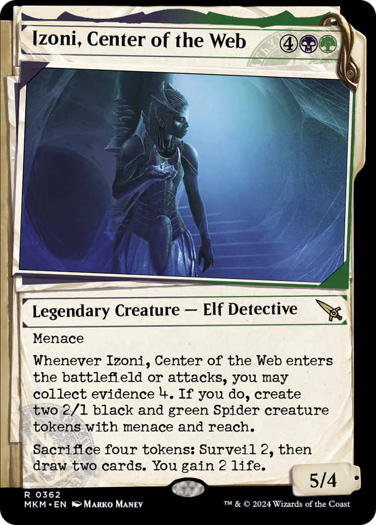 Izoni, Center of the Web (MKM-362) [Murders at Karlov Manor] (Showcase) MTG Single Murders at Karlov Manor