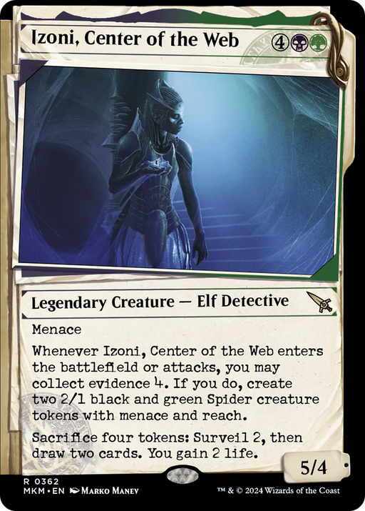 Izoni, Center of the Web (MKM-362) [Murders at Karlov Manor] (Showcase) MTG Single Murders at Karlov Manor