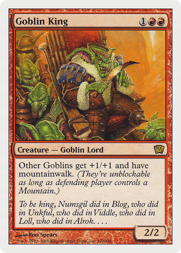 Goblin King (9ED-192) [9th Edition] Foil MTG Single Wizards of the Coast