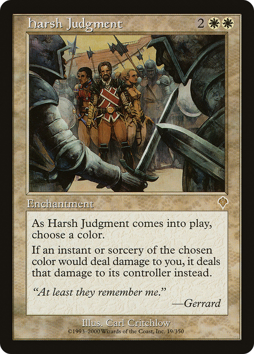 Harsh Judgment (INV-019) [Invasion] MTG Single Wizards of the Coast