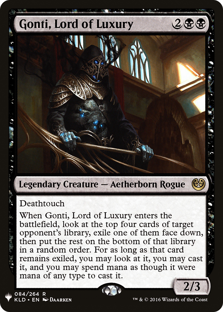 Gonti, Lord of Luxury (LIST-084) [Mystery Booster] The List MTG Single Wizards of the Coast