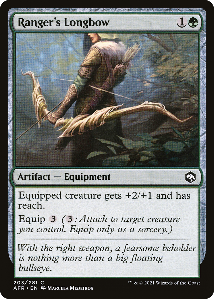 Ranger's Longbow (AFR-203) [Adventures in the Forgotten Realms] Foil MTG Single Wizards of the Coast
