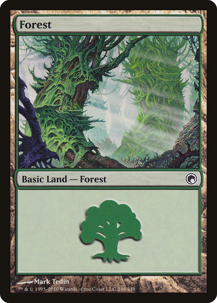 Forest (SOM-246) [Scars of Mirrodin] Foil MTG Single Wizards of the Coast