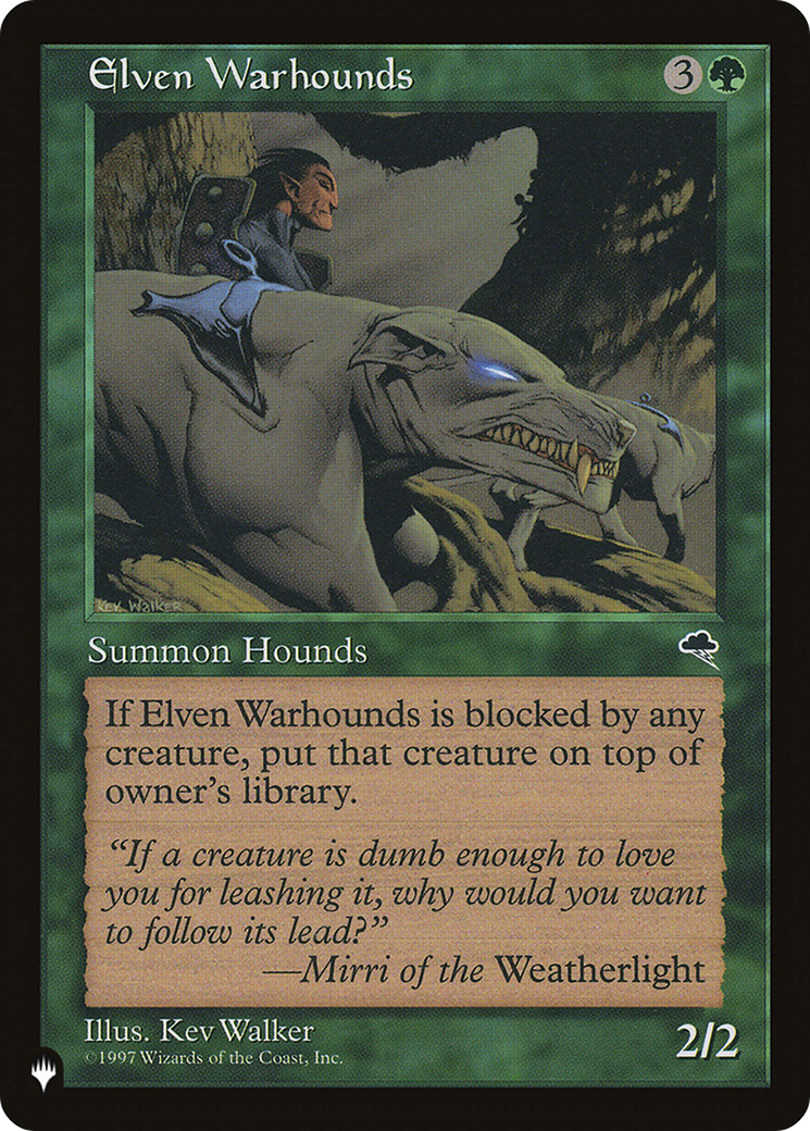 Elven Warhounds (LIST-TMP-225) [Mystery Booster] The List MTG Single Wizards of the Coast