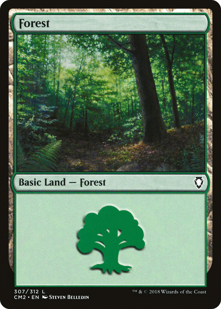 Forest (CM2-307) [Commander Anthology Volume II] MTG Single Wizards of the Coast