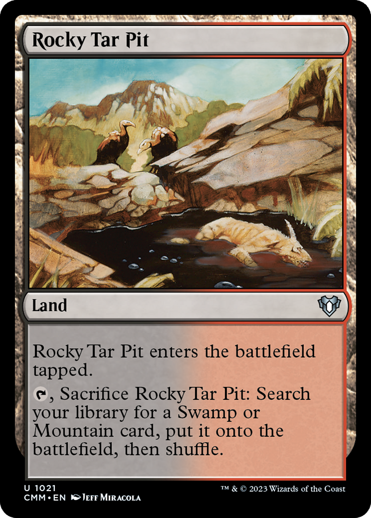 Rocky Tar Pit (CMM-1021) [Commander Masters] MTG Single Wizards of the Coast