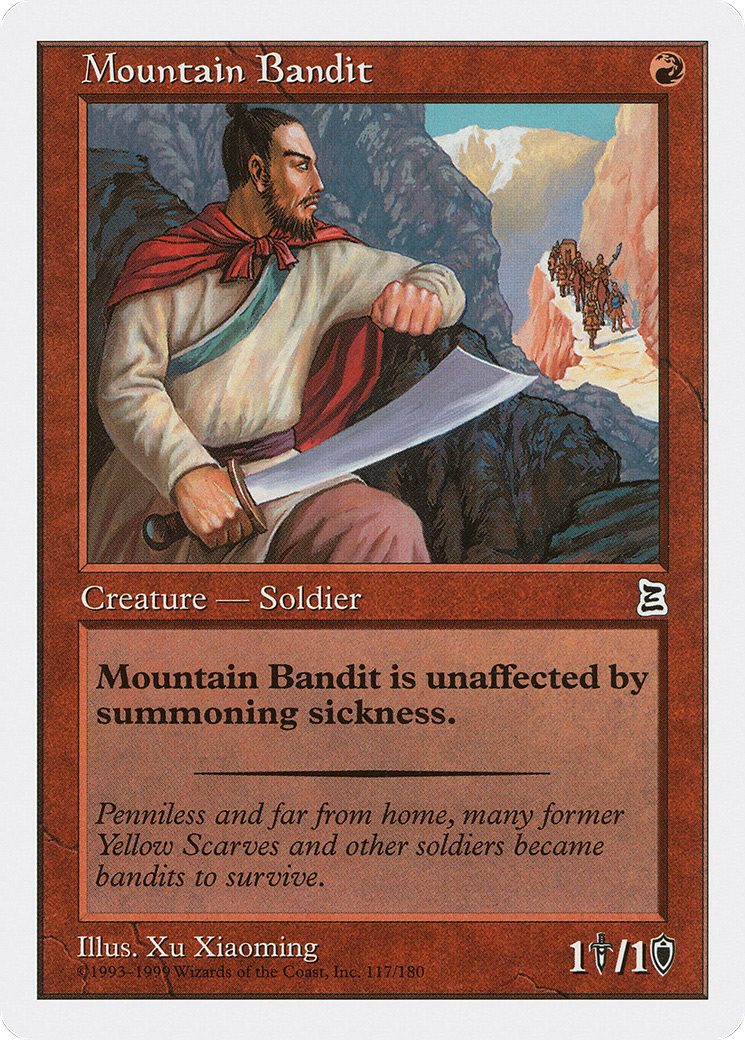 Mountain Bandit (PTK-117) [Oldschool] Portal Three Kingdoms MTG Single Wizards of the Coast