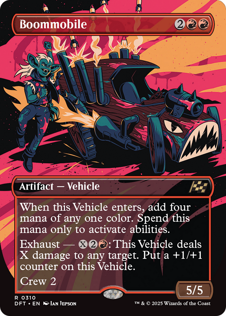 Boommobile (DFT-310) [Aetherdrift] (Borderless) Foil MTG Single Wizards of the Coast