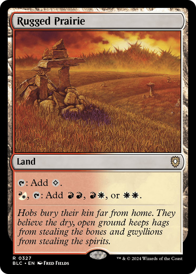 Rugged Prairie (BLC-327) [Bloomburrow Commander] MTG Single Wizards of the Coast