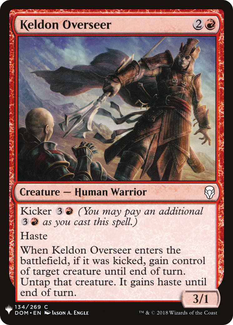 Keldon Overseer (LIST-DOM-134) [Mystery Booster] The List MTG Single Wizards of the Coast