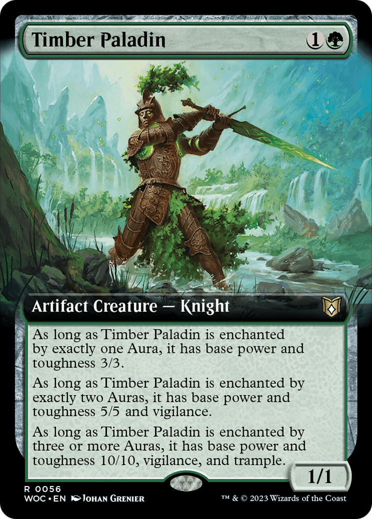 Timber Paladin (WOC-056) [Wilds of Eldraine Commander] (Extended Art) MTG Single Wizards of the Coast