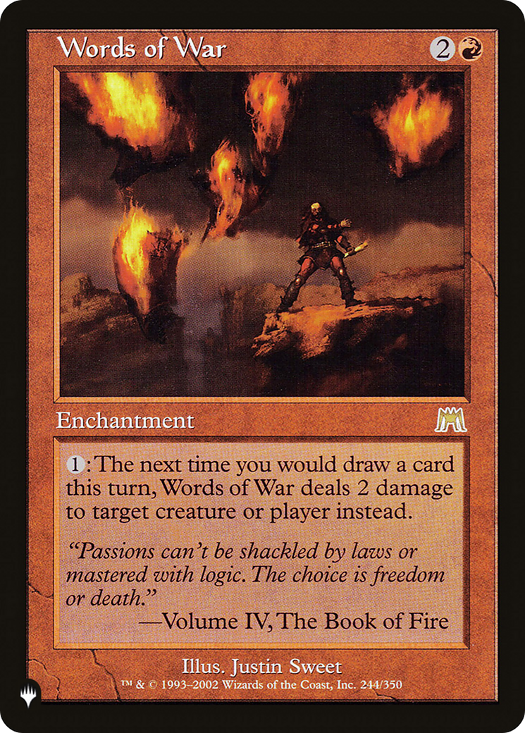 Words of War (LIST-ONS-244) [Mystery Booster] The List MTG Single Wizards of the Coast