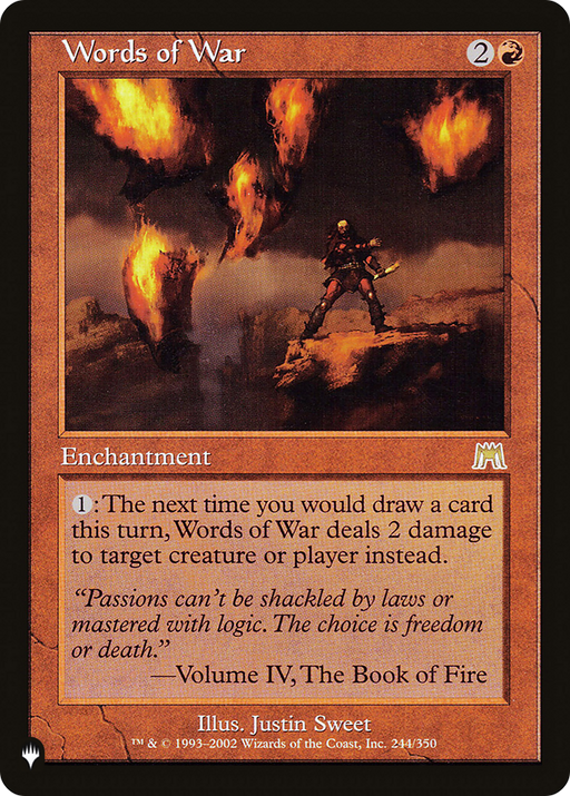 Words of War (LIST-ONS-244) [Mystery Booster] The List MTG Single Wizards of the Coast