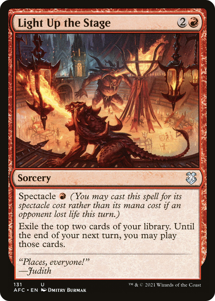 Light Up the Stage (AFC-131) [Forgotten Realms Commander] MTG Single Wizards of the Coast