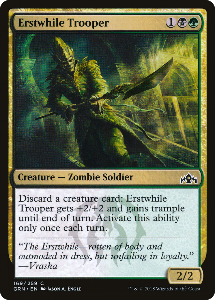 Erstwhile Trooper (GRN-169) [Guilds of Ravnica] MTG Single Wizards of the Coast
