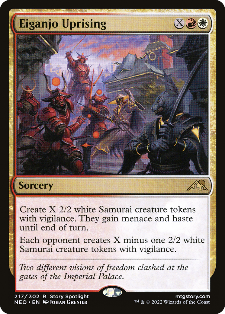 Eiganjo Uprising (NEO-217) [Kamigawa: Neon Dynasty] Foil MTG Single Wizards of the Coast