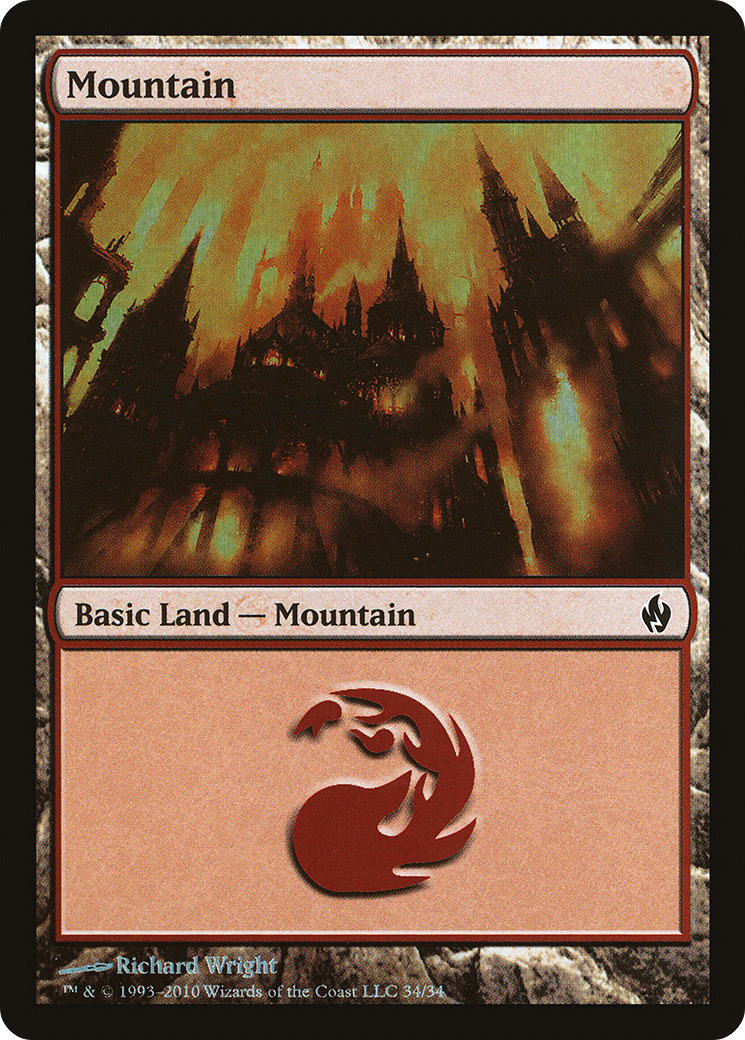 Mountain (PD2-034) [Misc] Premium Deck Series: Fire and Lightning Foil MTG Single Wizards of the Coast