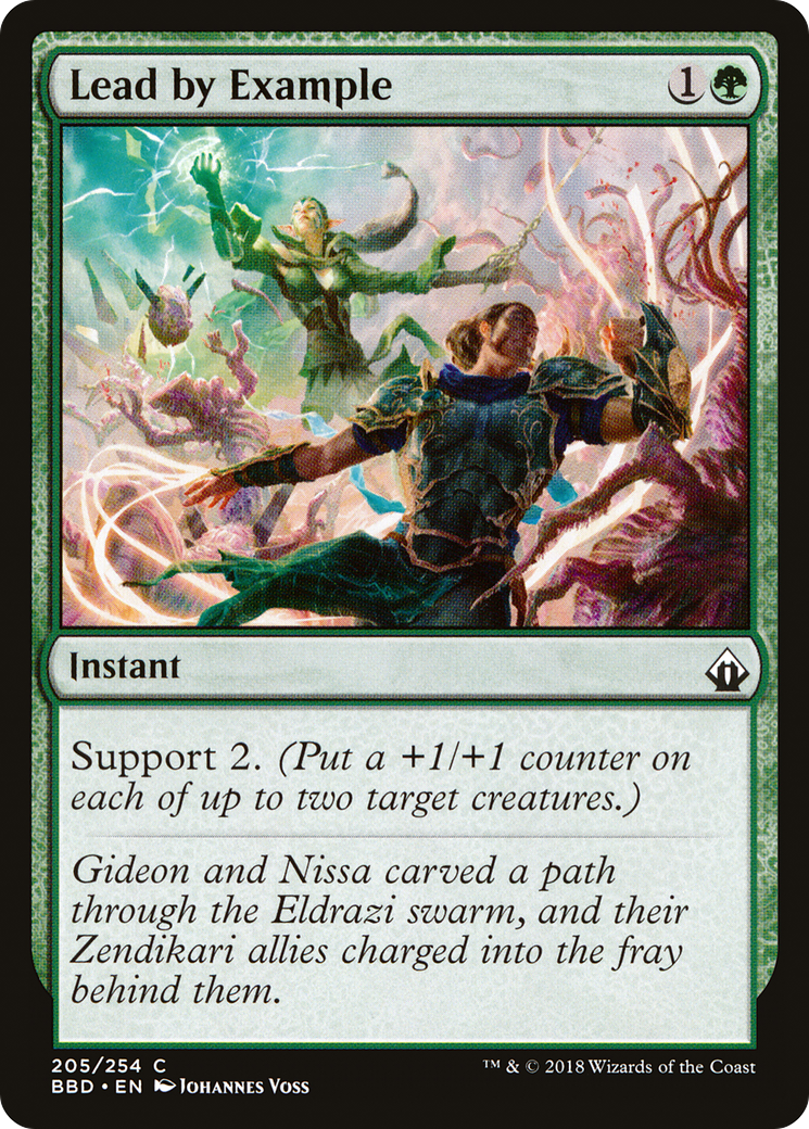 Lead by Example (BBD-205) [Battlebond] Foil MTG Single Wizards of the Coast