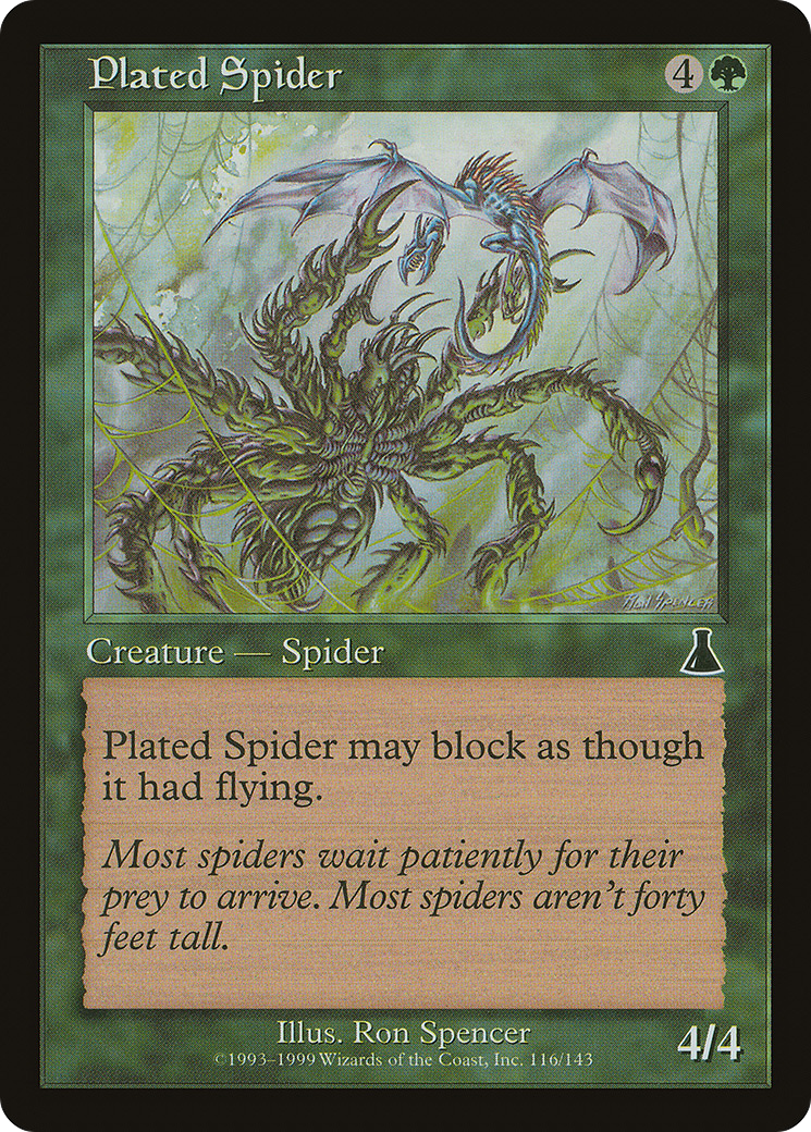 Plated Spider (UDS-116) [Urza's Destiny] Foil MTG Single Wizards of the Coast