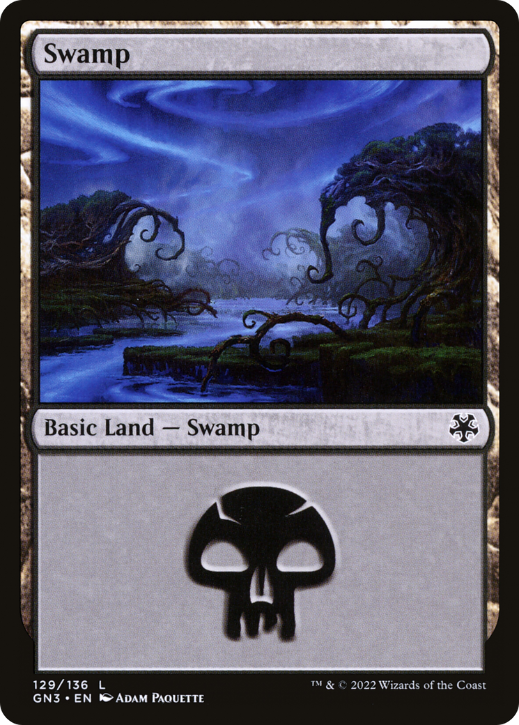 Swamp (129) (GN3-129) [Misc] Game Night: Free-for-All MTG Single Wizards of the Coast