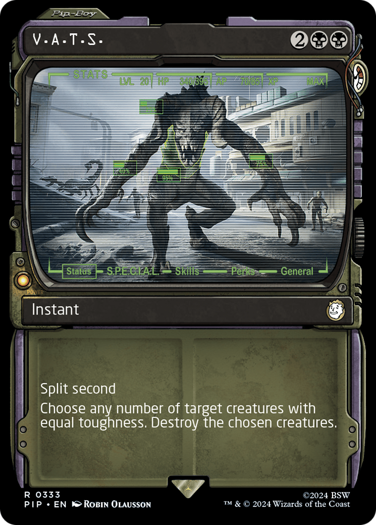 V.A.T.S. (PIP-333) [Fallout] (Showcase) MTG Single Wizards of the Coast