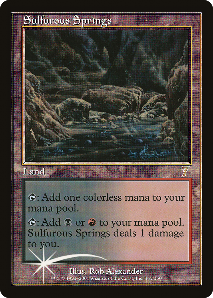 Sulfurous Springs (7ED-345) [7th Edition] Foil MTG Single Wizards of the Coast