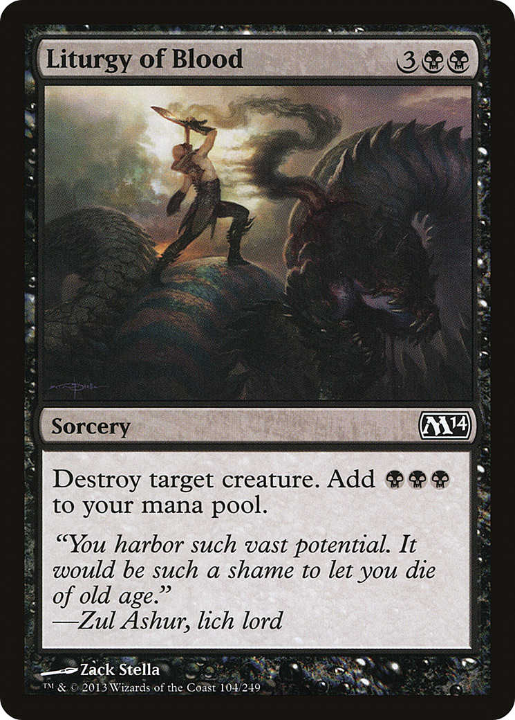 Liturgy of Blood (M14-104) [Magic 2014] Foil MTG Single Wizards of the Coast