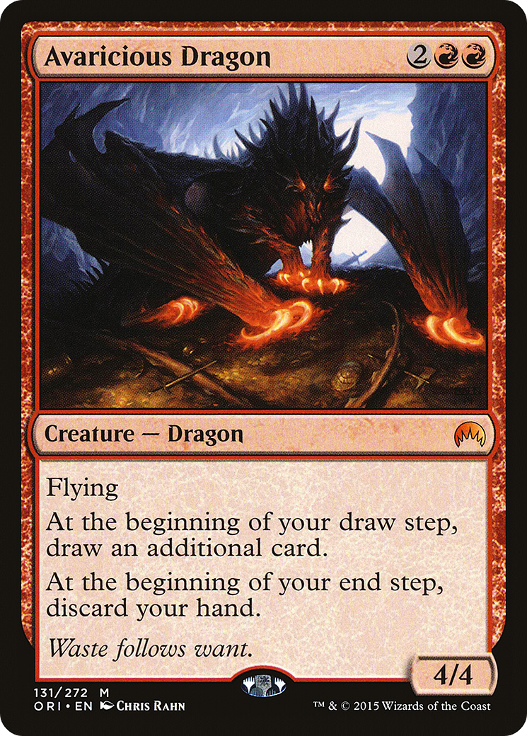 Avaricious Dragon (ORI-131) [Magic Origins] MTG Single Wizards of the Coast