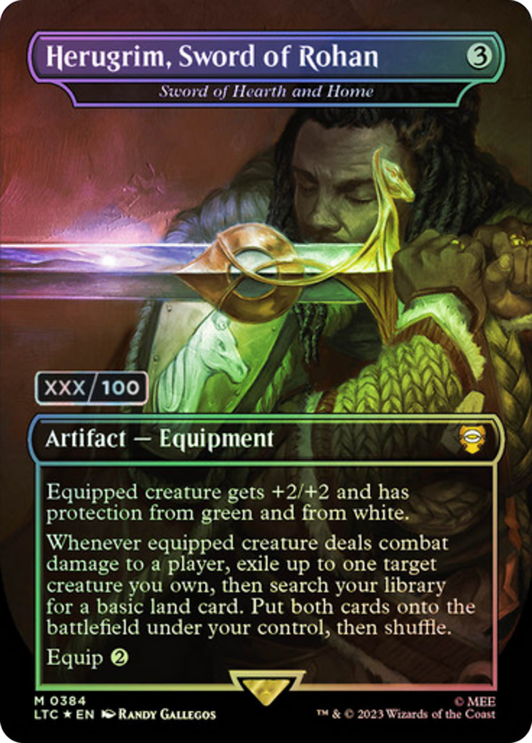 Sword of Hearth and Home (LTC-384Z) [Tales of Middle-earth Commander] (Borderless) Foil MTG Single Wizards of the Coast