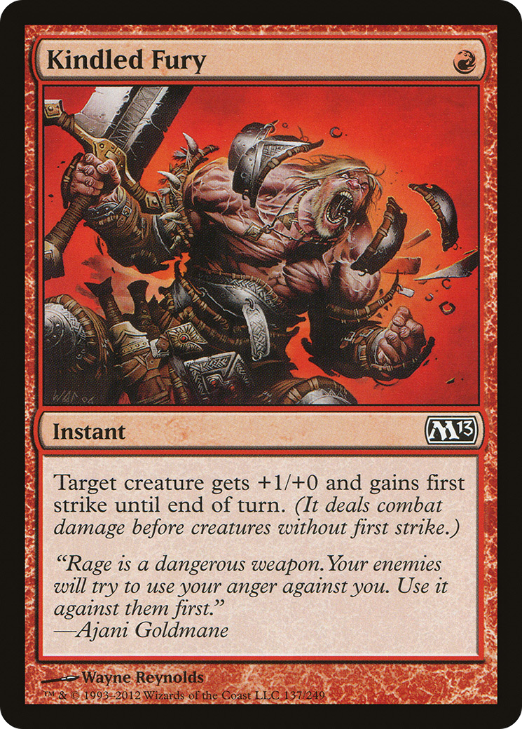 Kindled Fury (M13-137) [Magic 2013] Foil MTG Single Wizards of the Coast