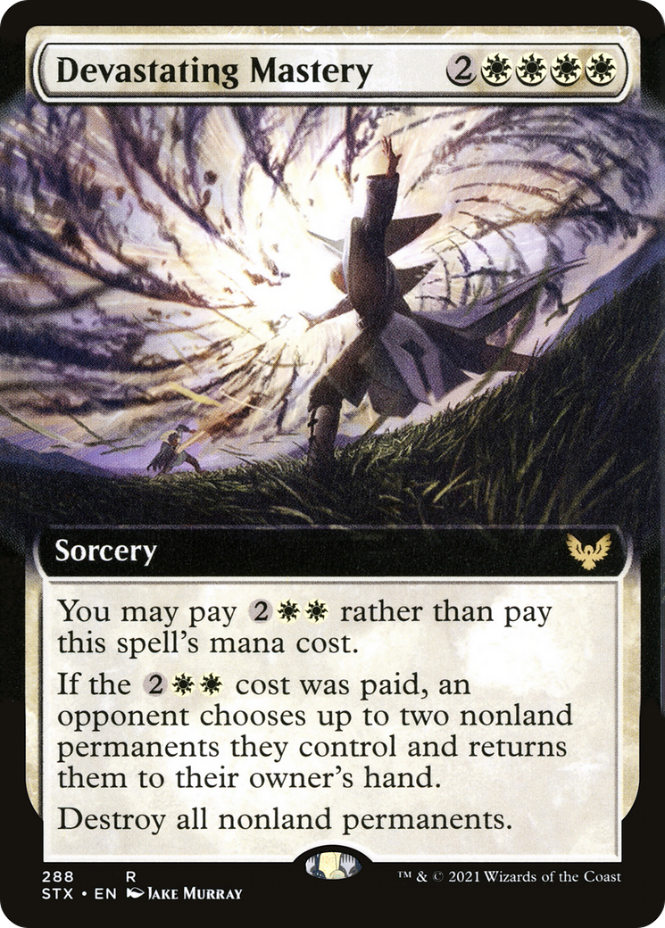 Devastating Mastery (STX-288) [Strixhaven: School of Mages] (Extended Art) MTG Single Wizards of the Coast