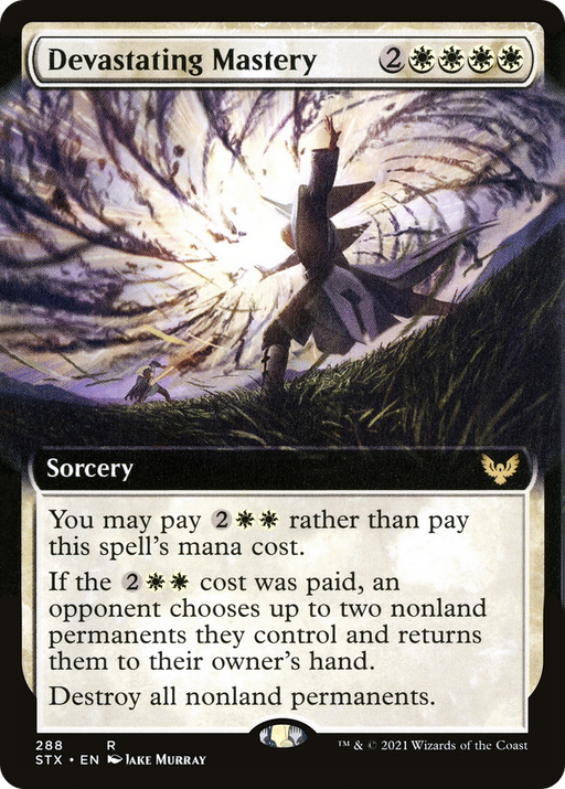 Devastating Mastery (STX-288) [Strixhaven: School of Mages] (Extended Art) Foil MTG Single Wizards of the Coast