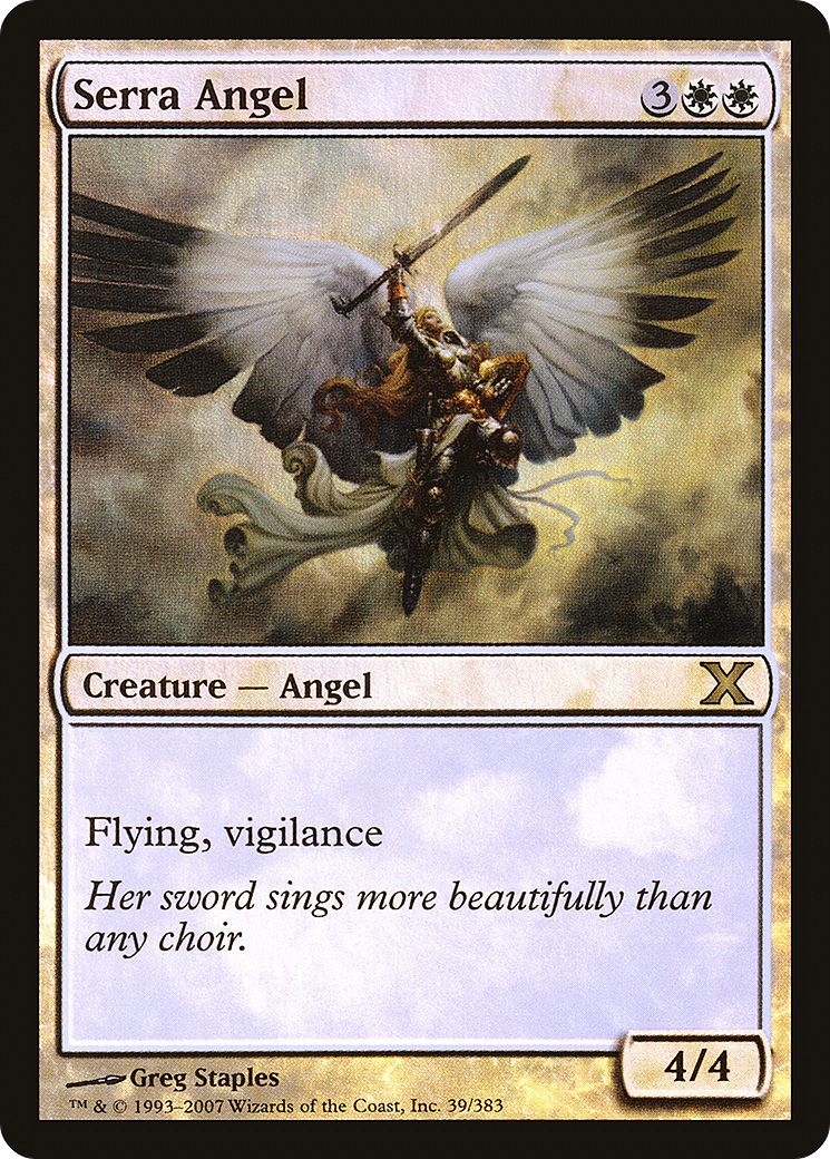 Serra Angel (10E-39★) [Tenth Edition] Foil MTG Single Wizards of the Coast