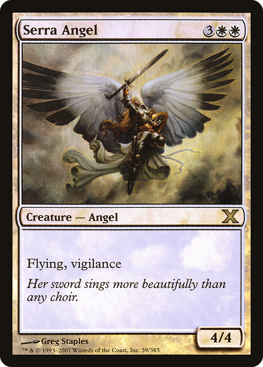 Serra Angel (10E-39★) [Tenth Edition] Foil MTG Single Wizards of the Coast